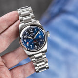 Rotary Commando Pilot Automatic Silver Stainless Steel Men's Dress Watch | GB05470/52