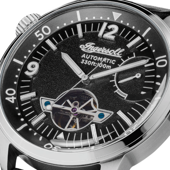 Ingersoll The New Orleans Black & Black Leather 40mm Men's Watch | I07801