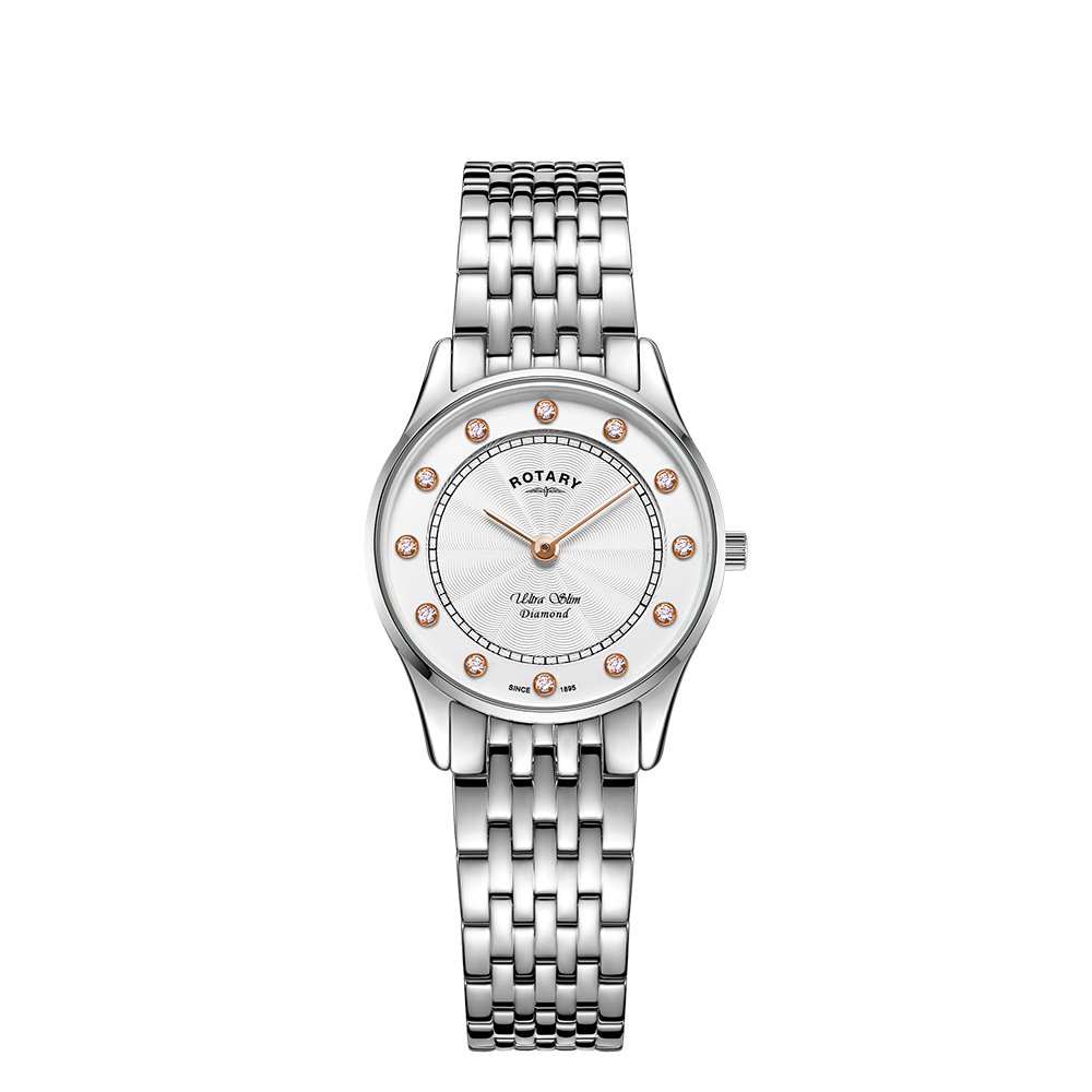 Rotary Ultra Slim Diamond Set Watch | LB08300/01/D