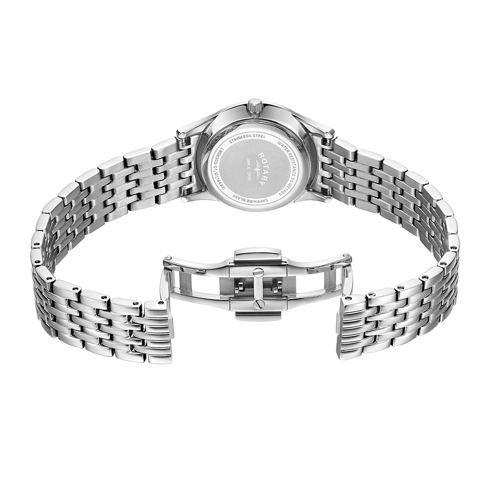 Rotary Ultra Slim Diamond Set Watch | LB08300/01/D