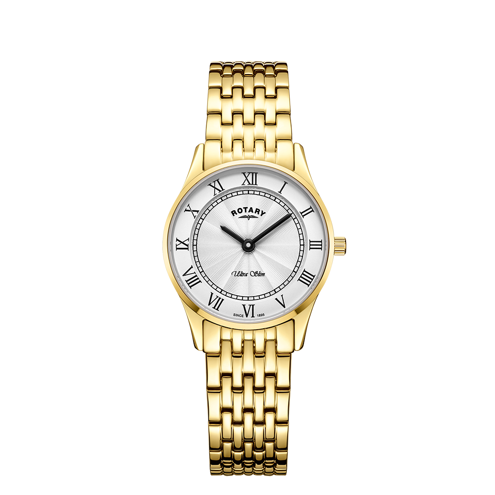 Rotary Ultra Slim Silver Dial and Silver Steel Bracelet 27mm Unisex Watch | LB08303/01