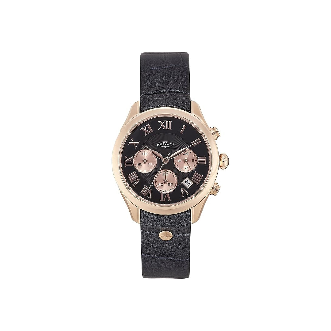Rotary Acquaspeed Black Dial 37mm Women's Watch | LS008/C/10