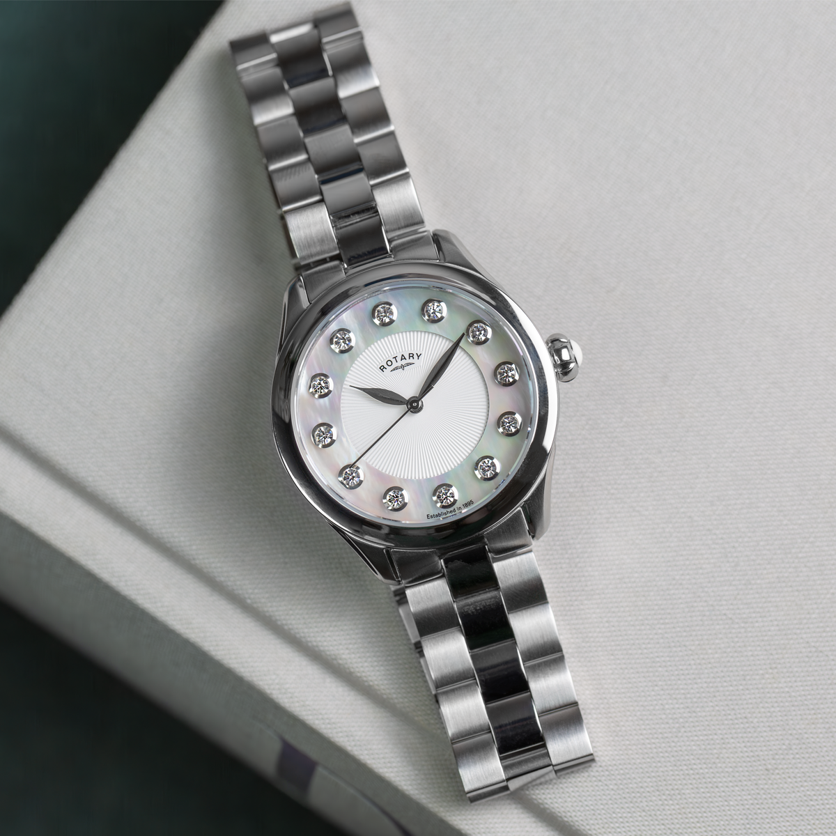 Rotary Classic Mother of Pearl Dial and Silver Steel Bracelet Women's Watch | LB009/W/41