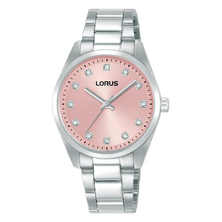 Lorus Stainless Steel Pink Dial Women's Watch | RG325XX9