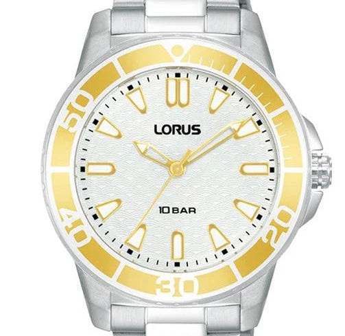 Lorus Stainless Steel White Dial Woman's Watch | RG255VX9