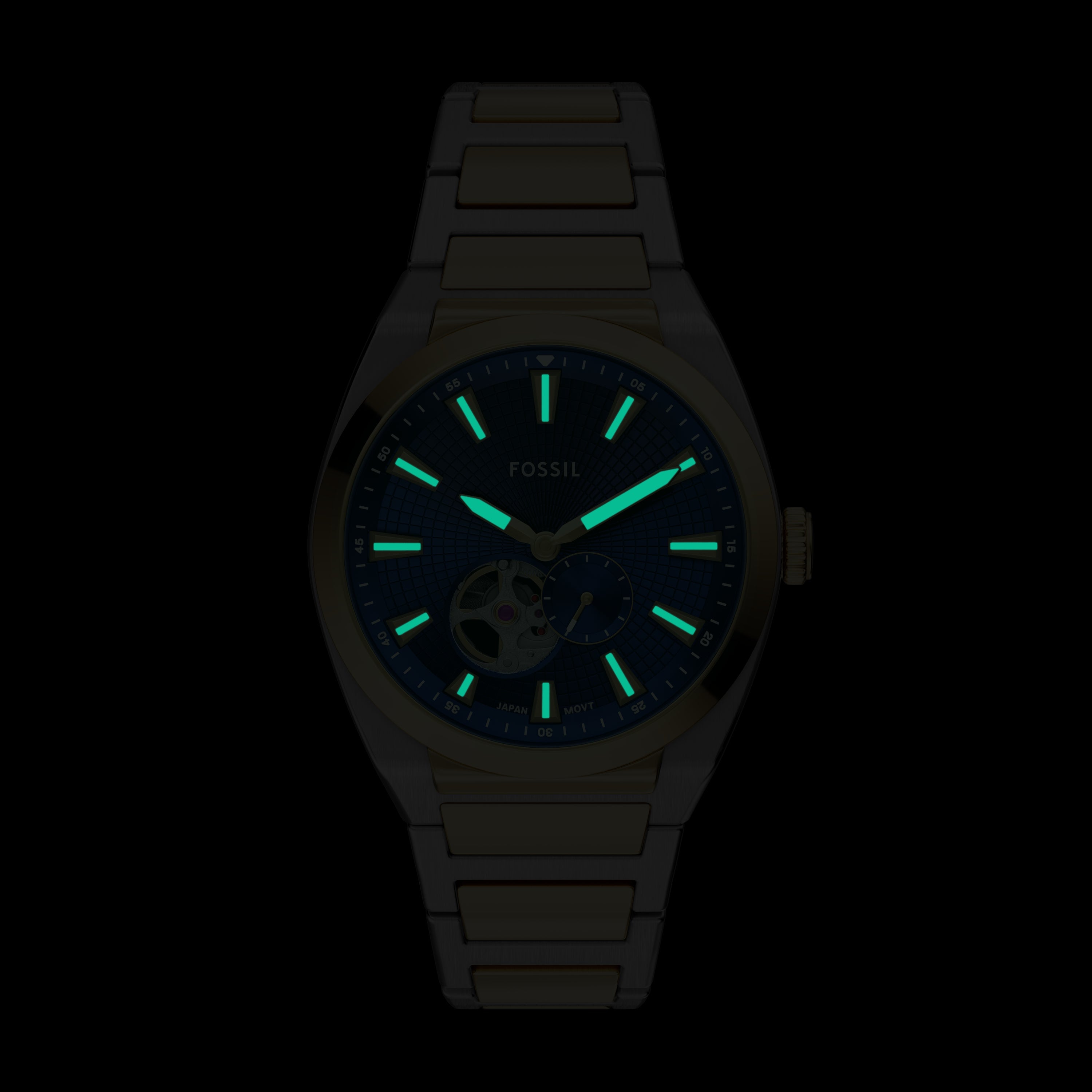 Fossil Everett Automatic Two-Tone Stainless Steel Men's Watch | ME3275