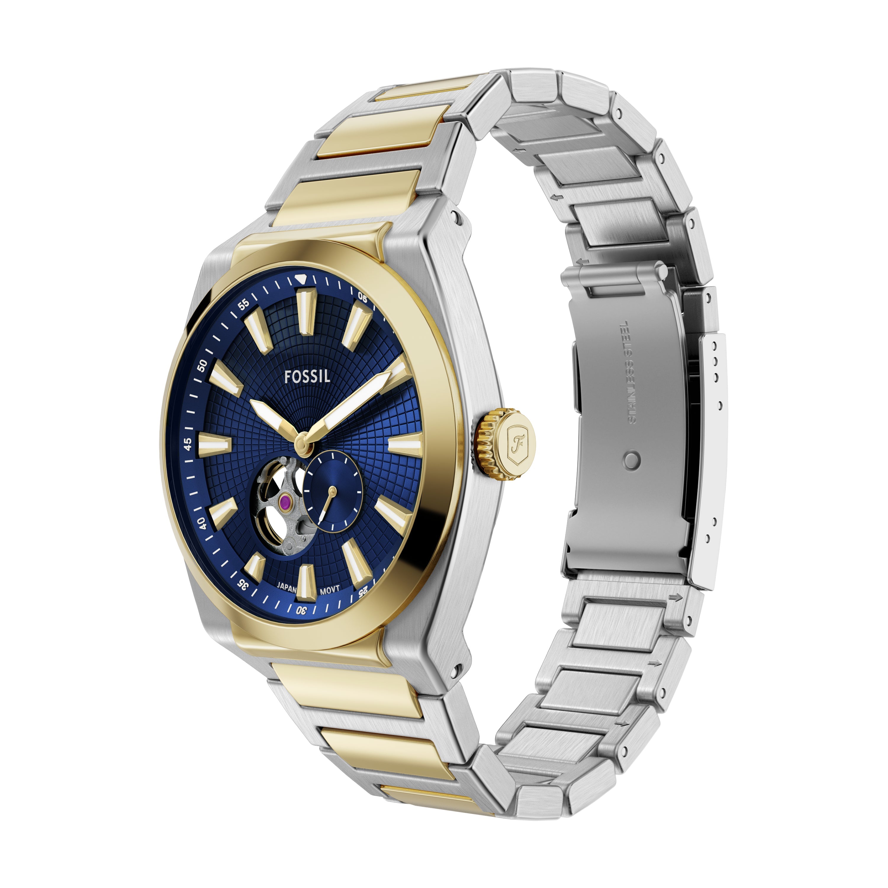 Fossil Everett Automatic Two-Tone Stainless Steel Men's Watch | ME3275