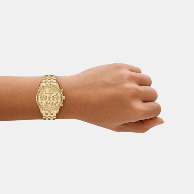 Michael Kors Bryant Chronograph Gold Dial Stainless Steel Women's Watch | MK7530