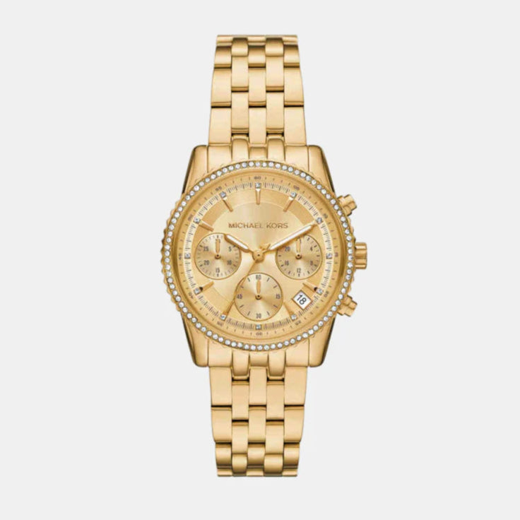 Michael Kors Bryant Chronograph Gold Dial Stainless Steel Women's Watch | MK7530
