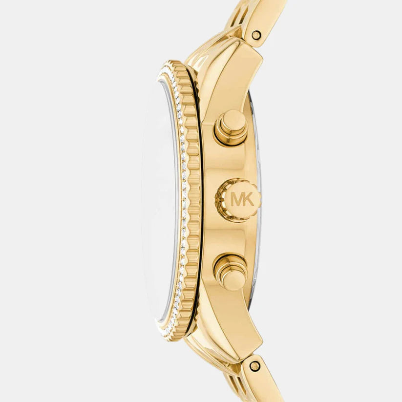 Michael Kors Bryant Chronograph Gold Dial Stainless Steel Women's Watch | MK7530