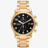 Michael Kors Oversized Panorama Gold-Tone strap with Black Dial Men's Dress Watch | MK9195