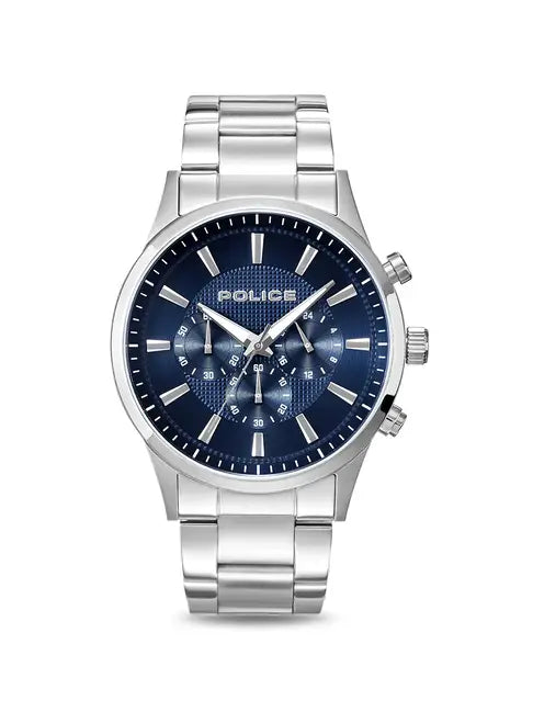 Police Berkely Multifunction Blue & Black Dial Stainless Steel Men's Watch | PL15968JS03M