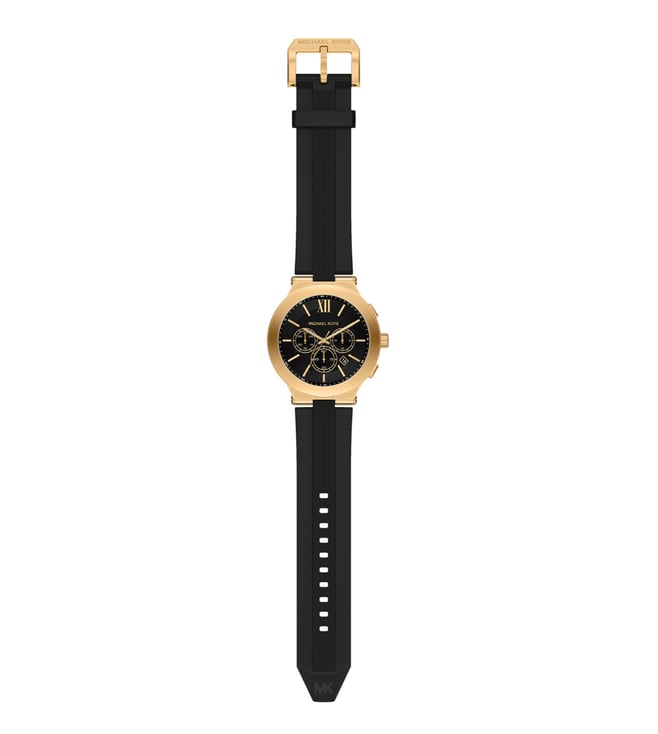 Michael Kors Billie Black Dial and Black Silicone Strap 46mm Men's Watch | MK9253
