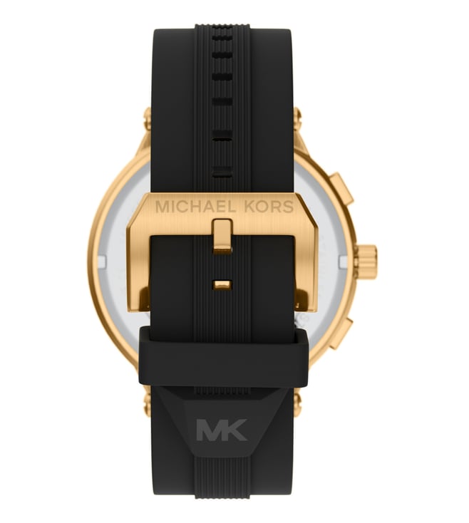 Michael Kors Billie Black Dial and Black Silicone Strap 46mm Men's Watch | MK9253