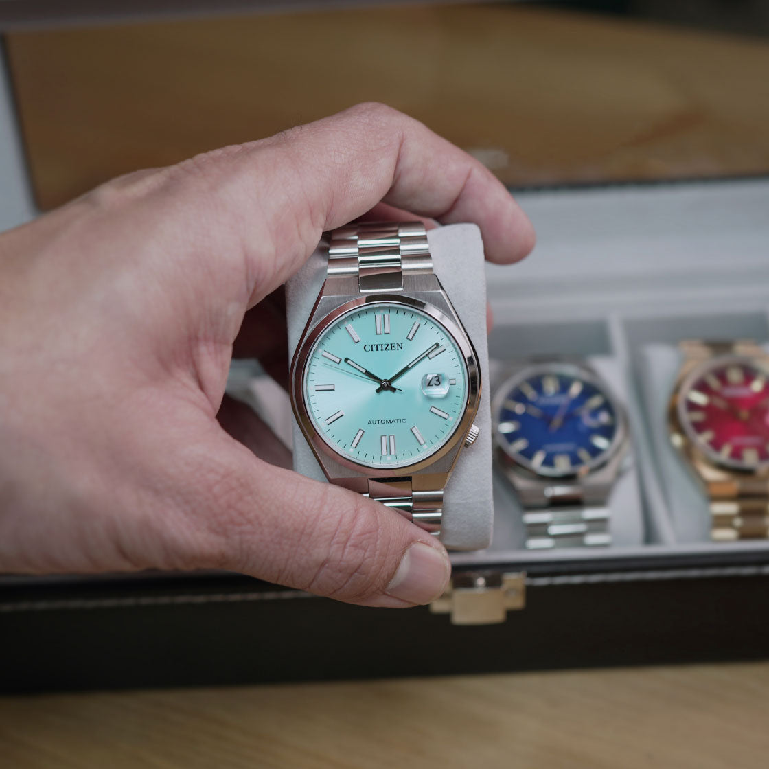 Citizen Tsuyosa Automatic Turquoise Dial Stainless Steel Men's Watch | NJ0151-88M