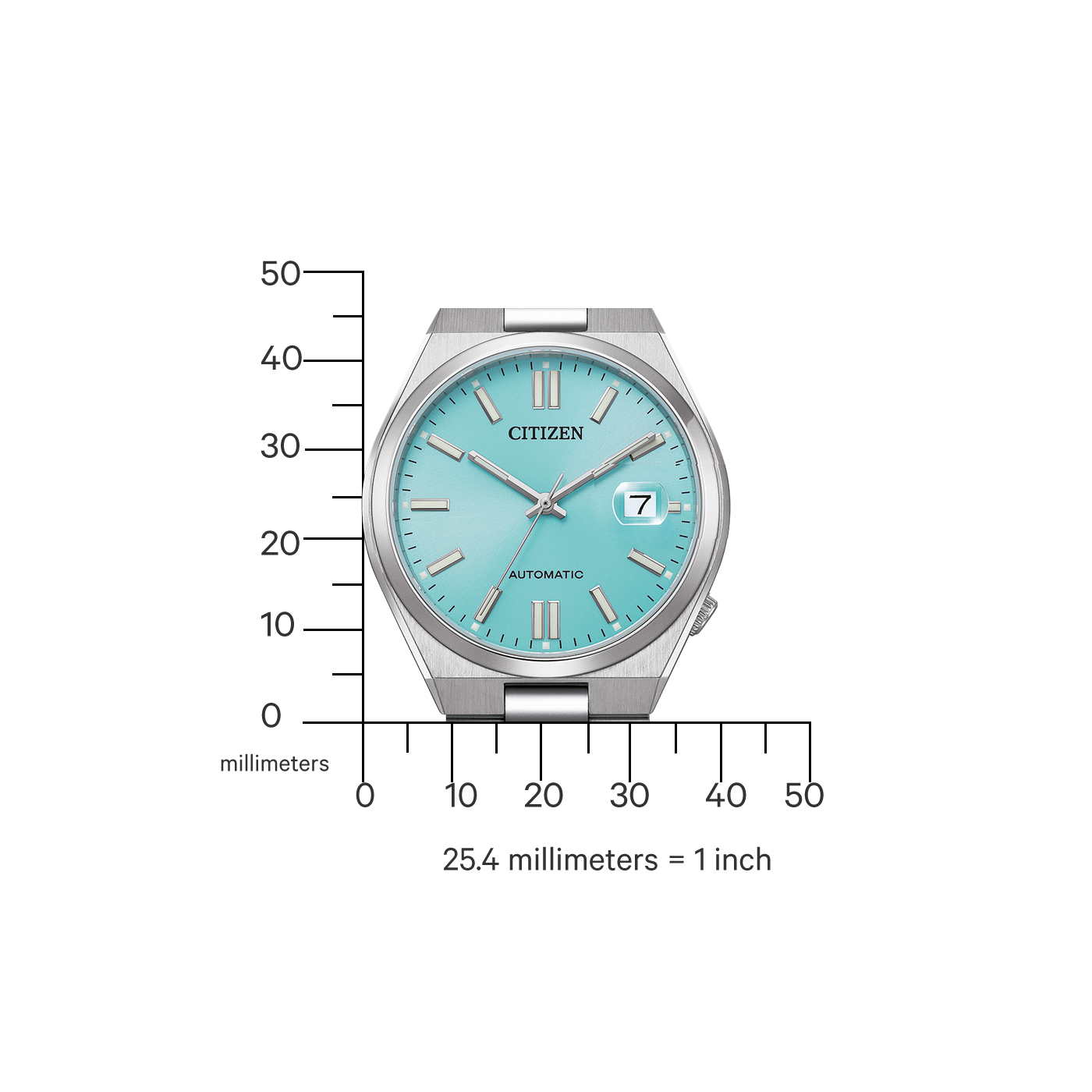 Citizen Tsuyosa Automatic Turquoise Dial Stainless Steel Men's Watch | NJ0151-88M