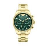 Police Malawi IP Gold Green Dial Gold Stainless Steel Men's Watch | PEWJK2227809