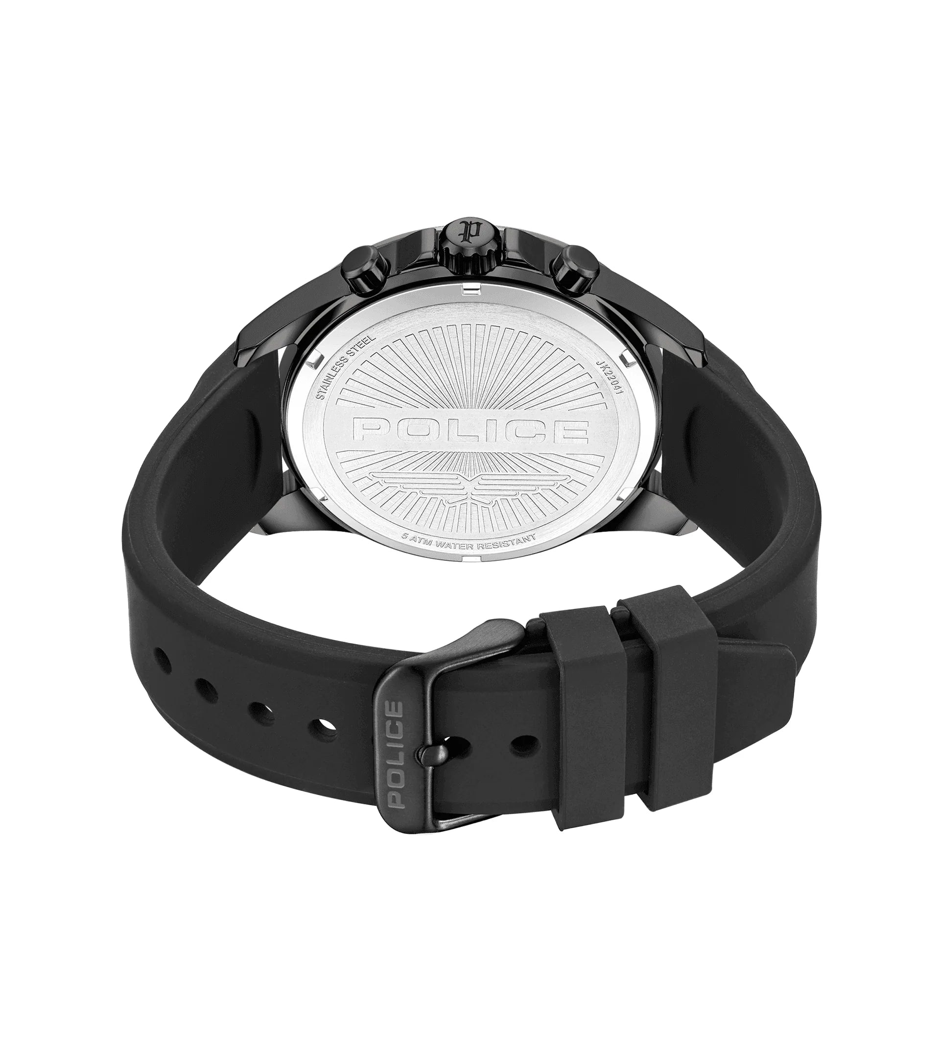 Police Malawi Black Multi Dial Black Strap Men's Watch | PEWJQ2204110