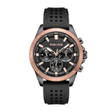 Police Malawi Black Multi Dial Black Strap Men's Watch | PEWJQ2204110