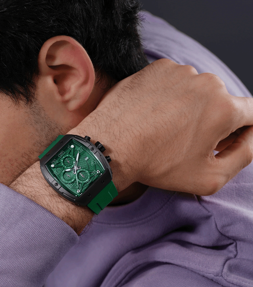 Police Coswig Green Silicon Men's Watch | PEWGO0063103