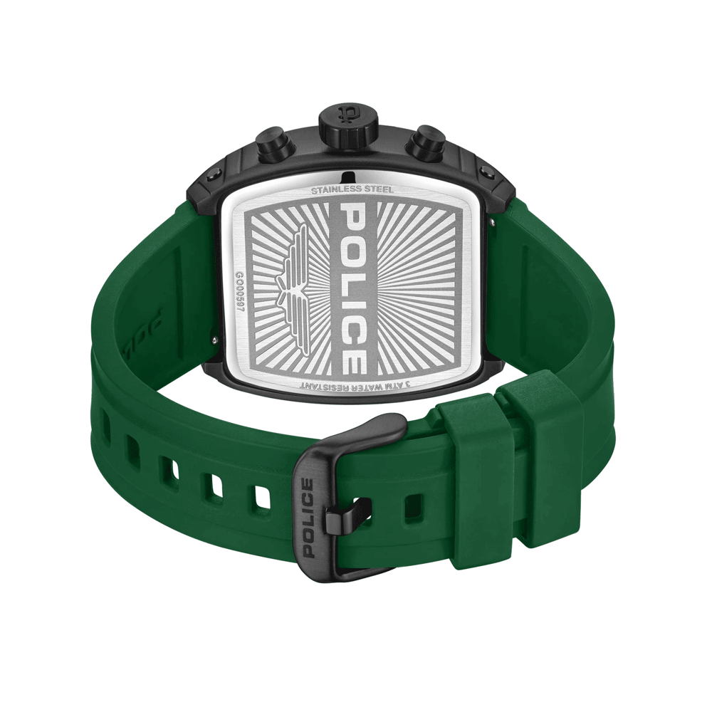 Police Coswig Green Silicon Men's Watch | PEWGO0063103
