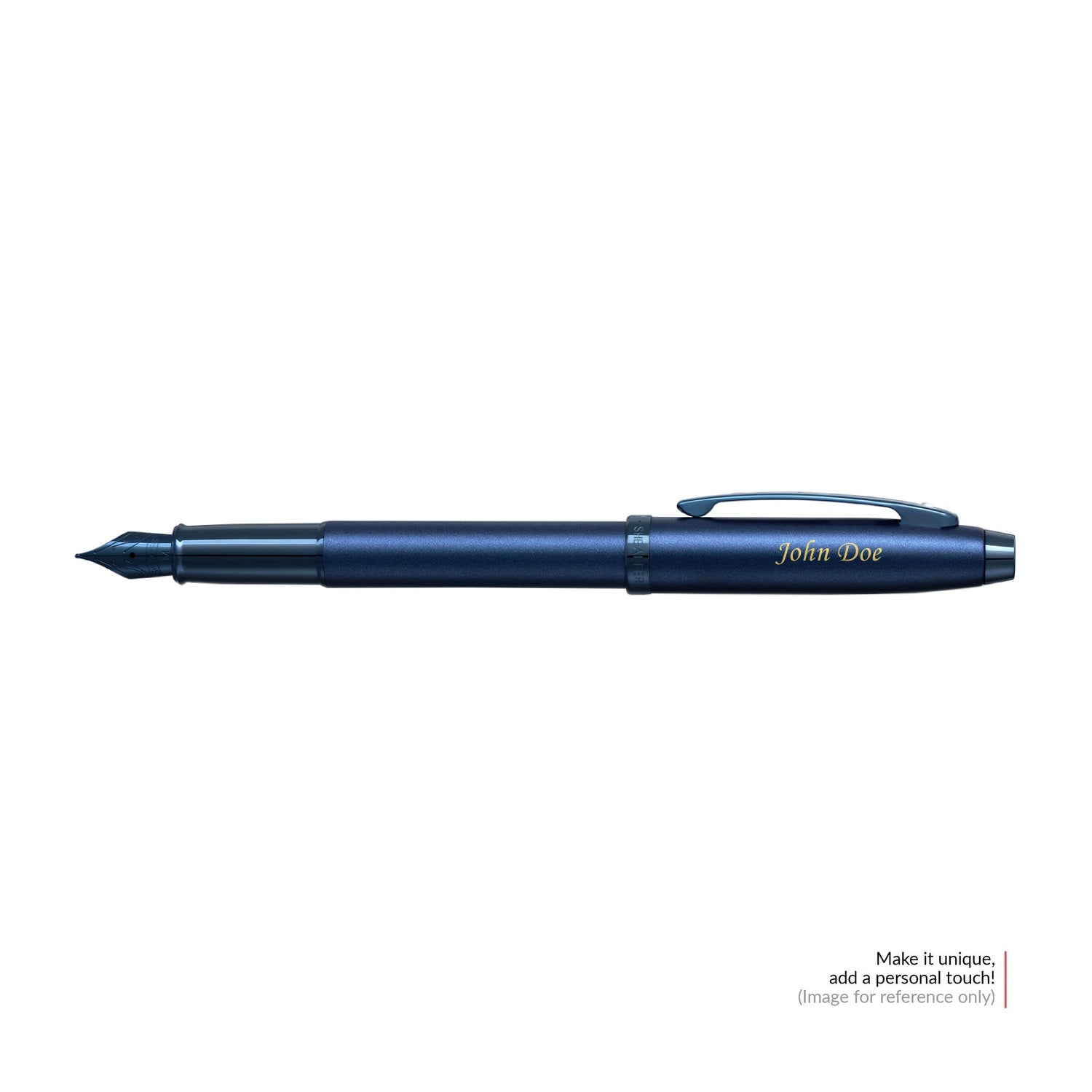 Sheaffer  100 9371 Satin Blue Ballpoint Pen With PVD Blue Trim | E2937151