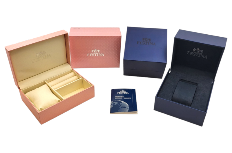 Festina Mademoiselle Quartz Pink Dial Embellished Indicies Stainless Steel Women's Watch | F20700/2