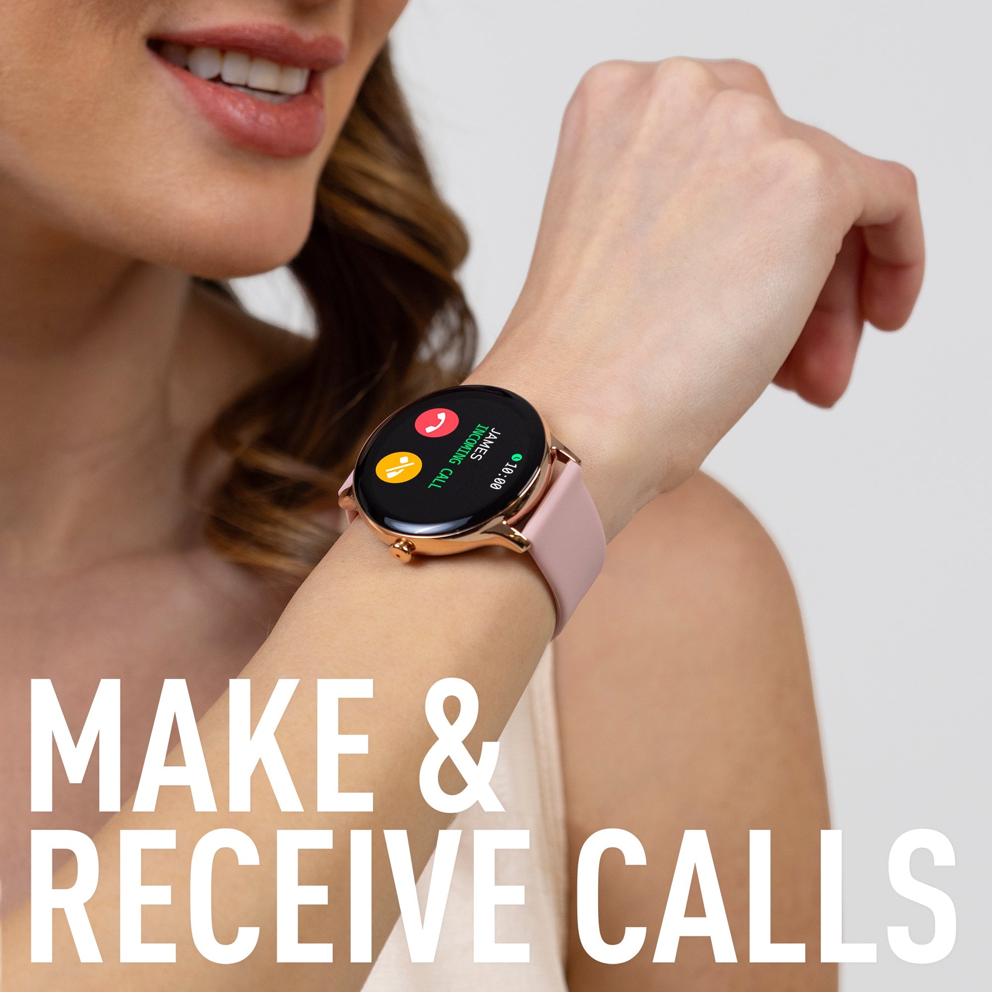 Reflex Active Series 22 Rose Gold Case & Pink Silicone Strap Women's Smartwatch | RA22-2184