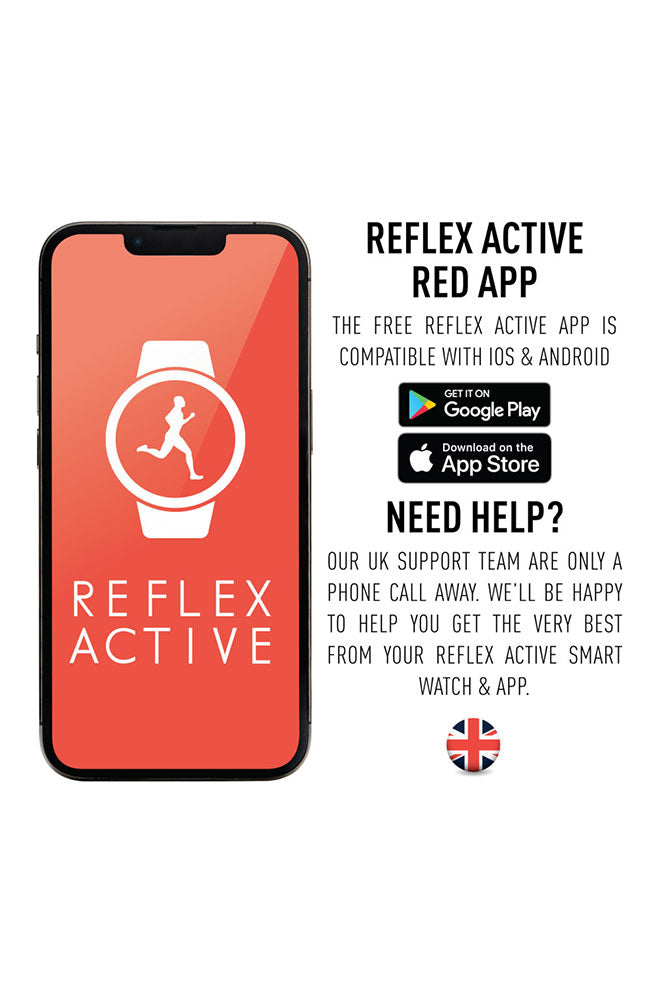 Reflex Active Series 23 Gold Case Stone Case & Black Silicone Strap Women's Smartwatch | RA23-2194