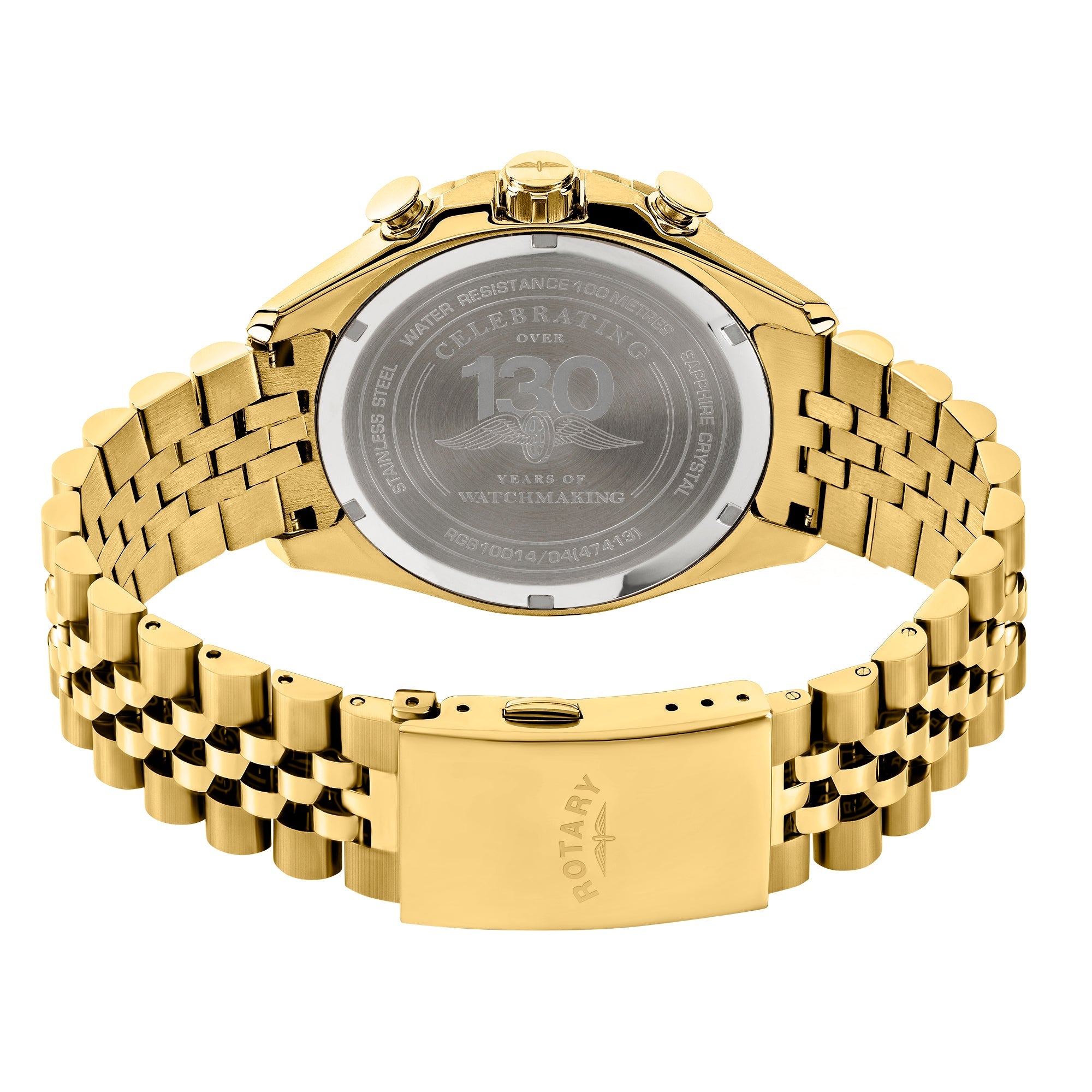 Rotary Men's Apex100 Chronograph Gold PVD Watch | RGB10014/04