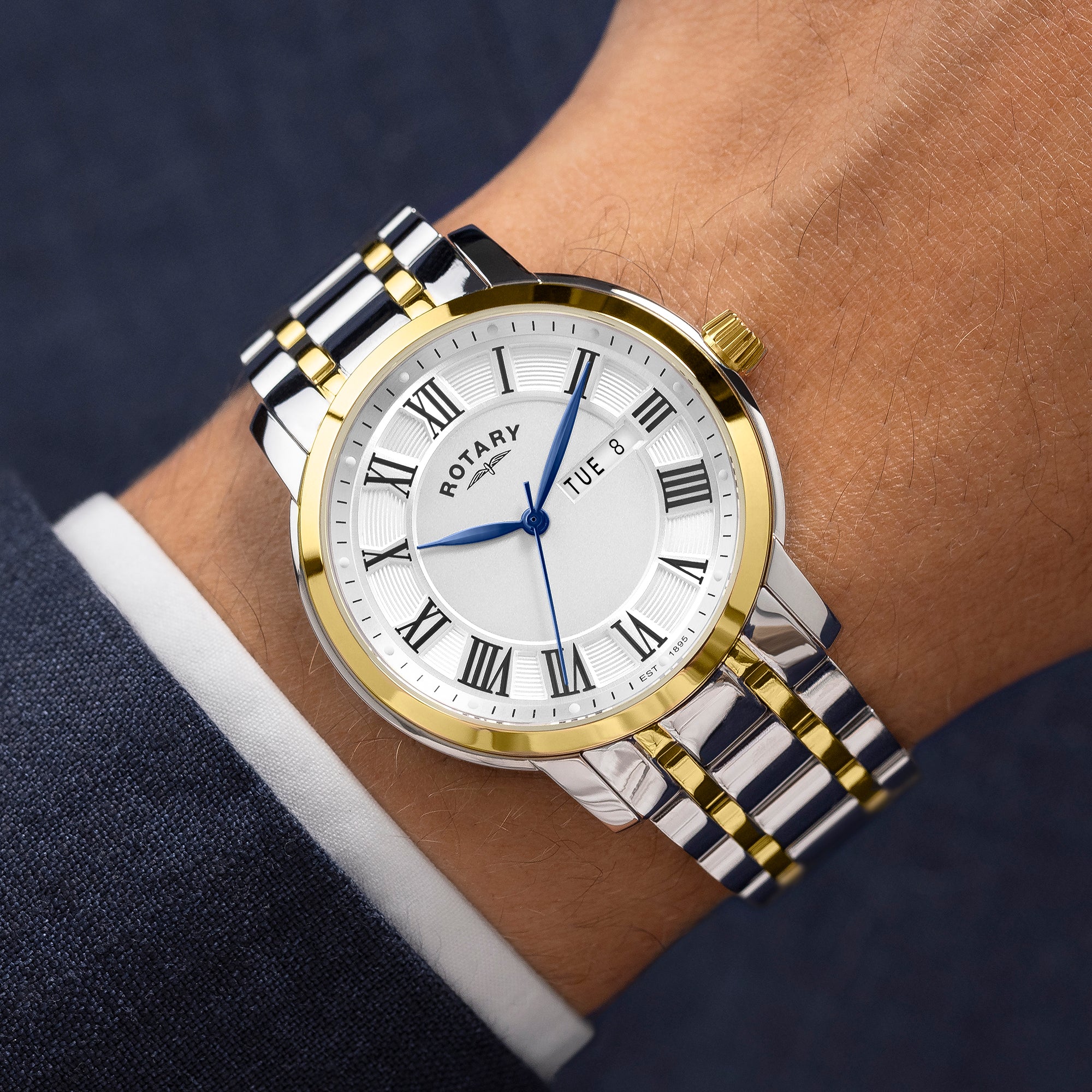 Rotary Men's Heritage Two Tone Steel Watch | RGB10021/70