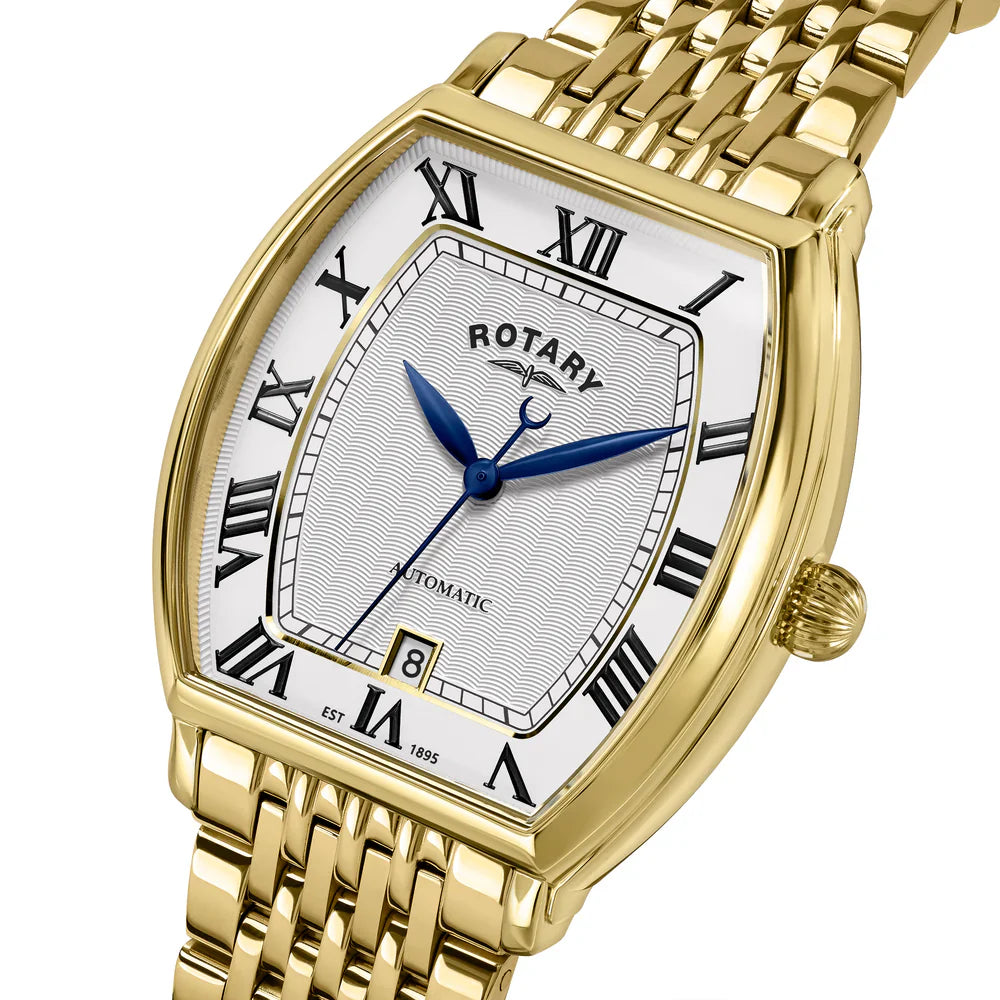 Rotary 1895 White Dial and Steel Bracelet 36mm Men's Watch | RGB10046/01