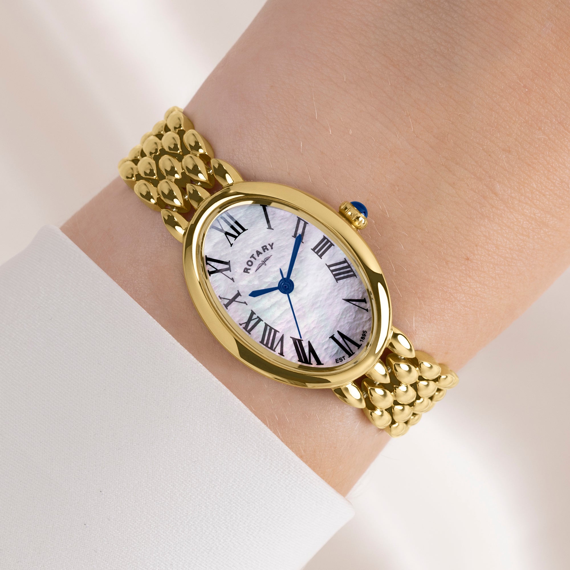 Rotary Women's Heritage Oval Astoria Gold PVD Watch | RLB10024/07