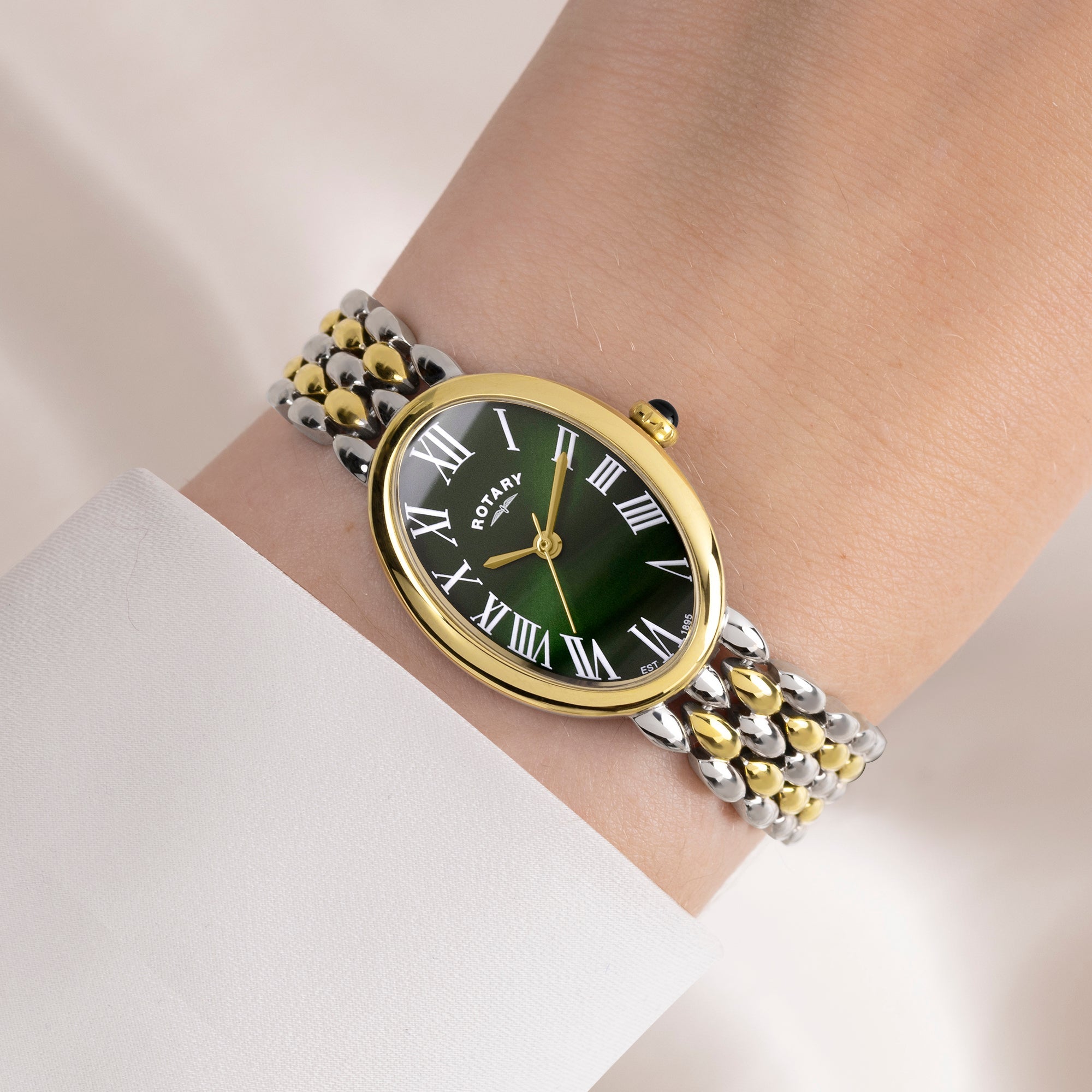 Rotary Women's Heritage Oval Astoria Two Tone Watch | RLB10025/24