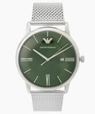 Emporio Armani Three-Hand Date Stainless Steel Mesh Men's Watch | AR11578