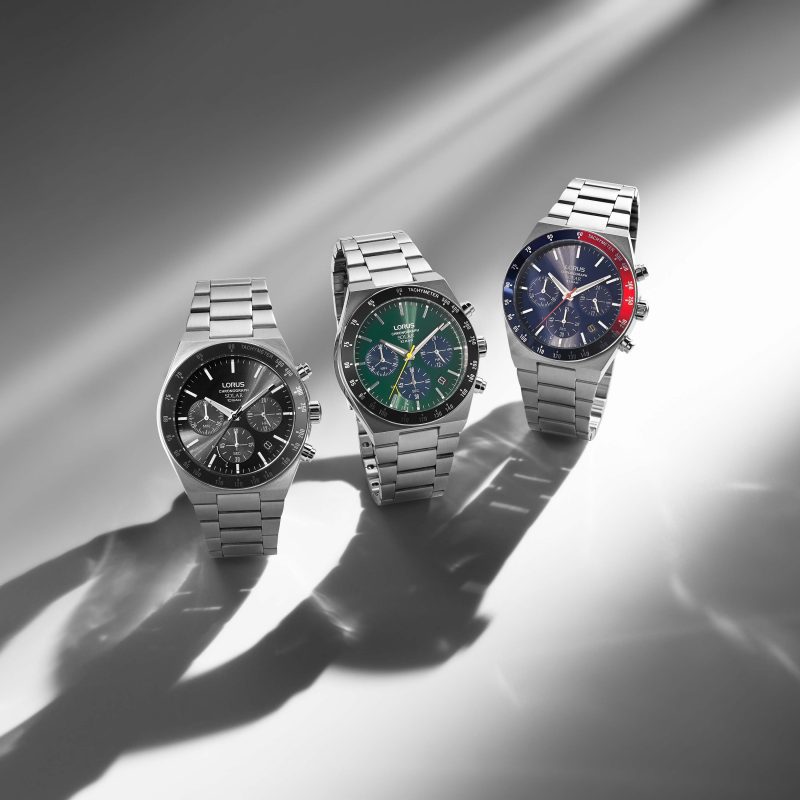 Lorus Blue Dial Chronograph Stainless Steel Men's Watch | RZ521AX9