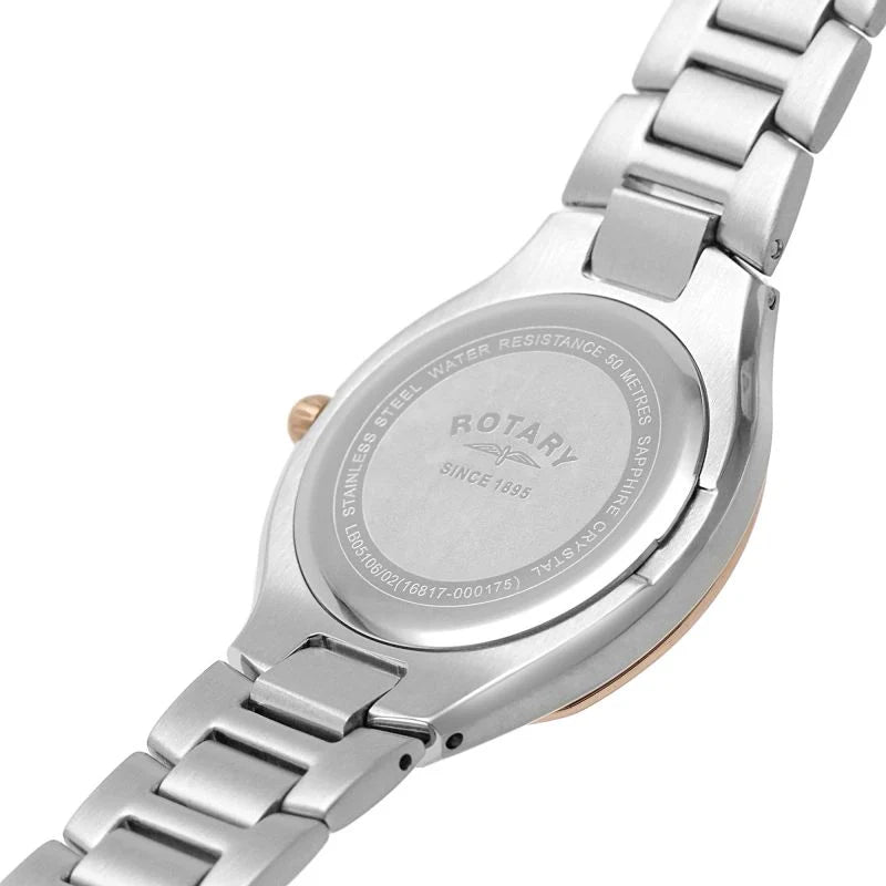 Rotary Kensington Contemporary Two Tone Rose Gold Women's Watch | LB05106/02
