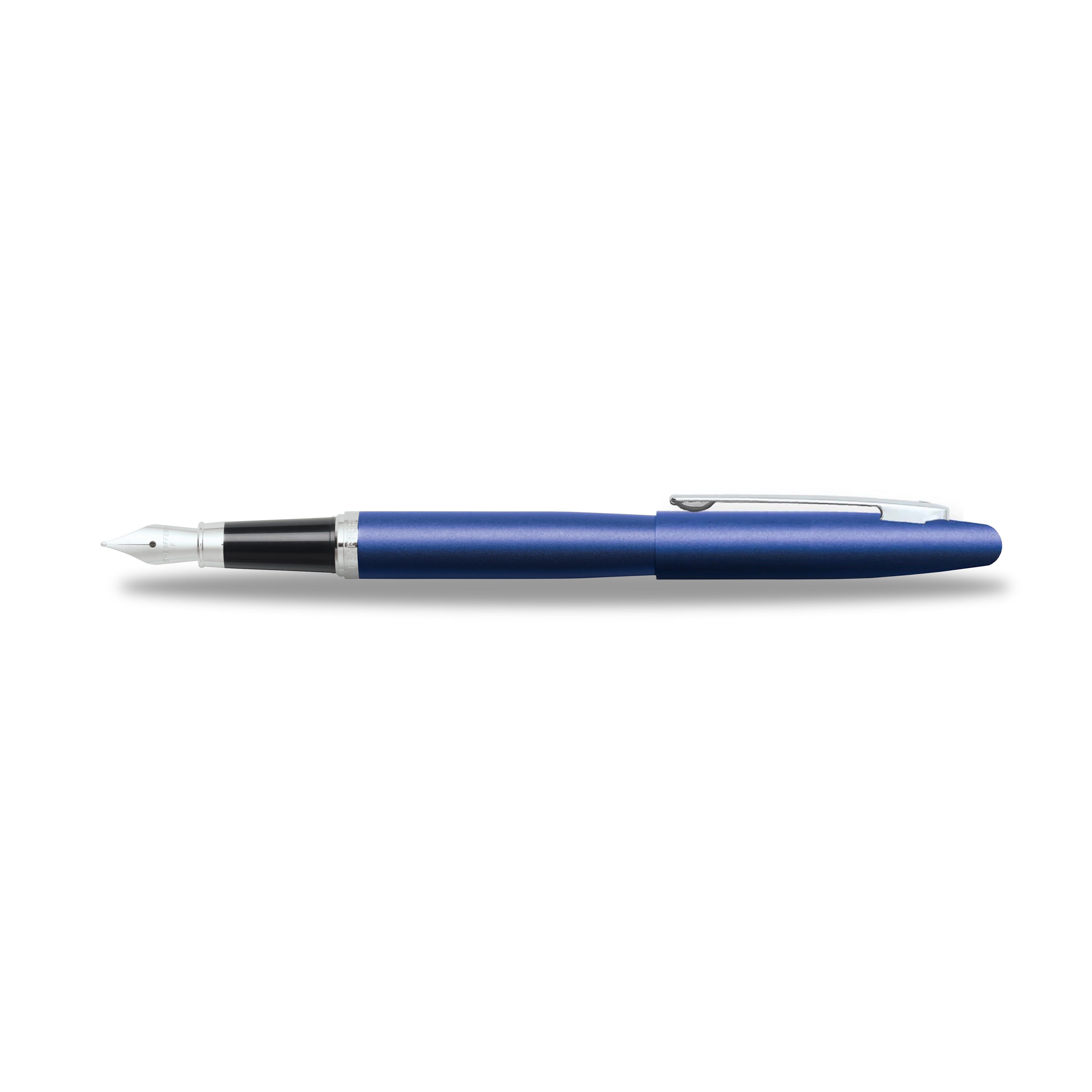 Sheaffer VFM Neon Blue Fountain Pen With Chrome Trims | E0940153