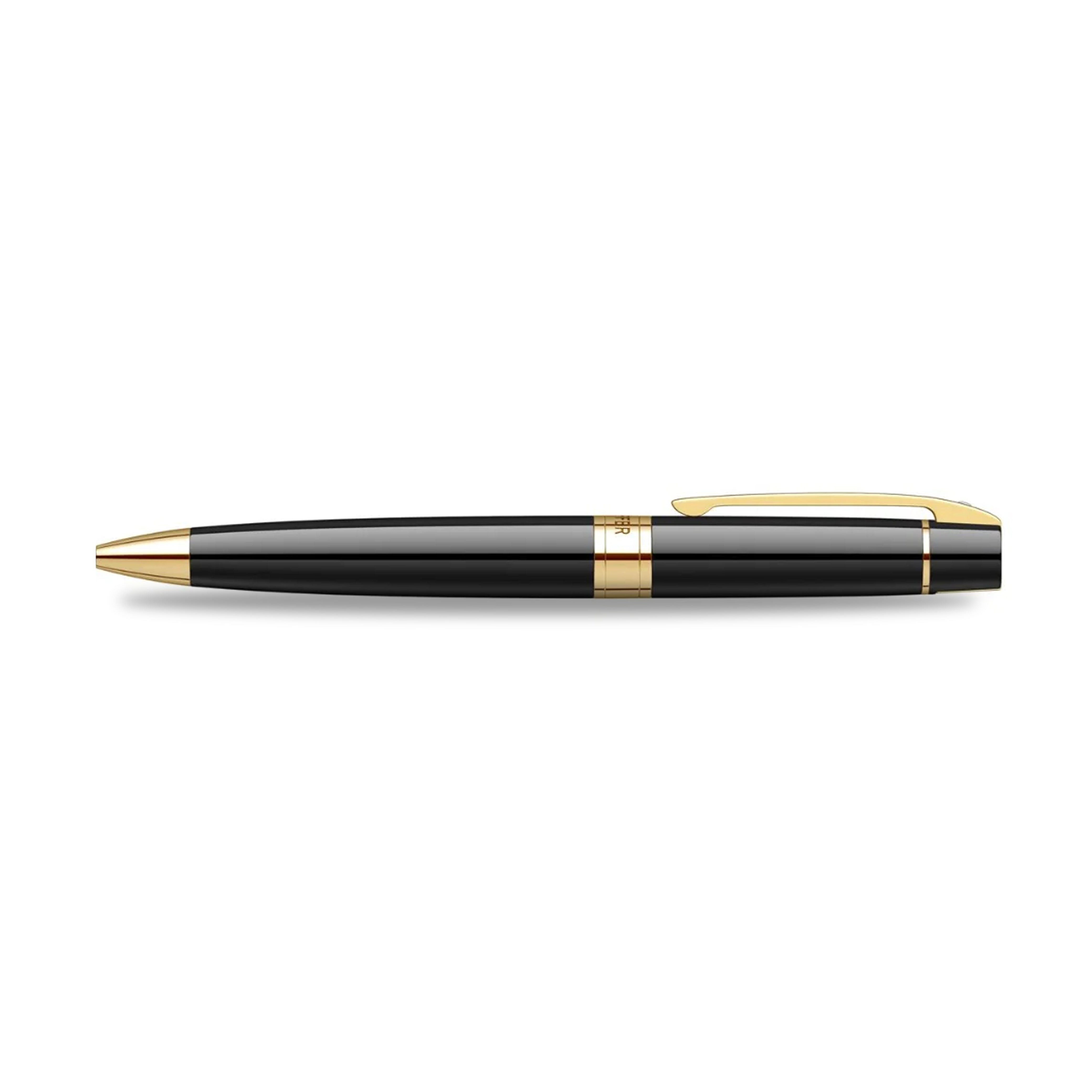 Sheaffer Glossy Black 300 Ballpoint Pen with Gold Trims and Credit Card Holder Gift Set| G2932551-2