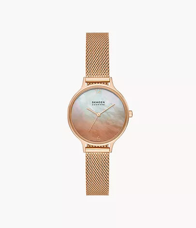 Skagen Anita Lille Three - Hand Ombre Rose Gold Woman's Watch | SKW3107 | TIME Watches