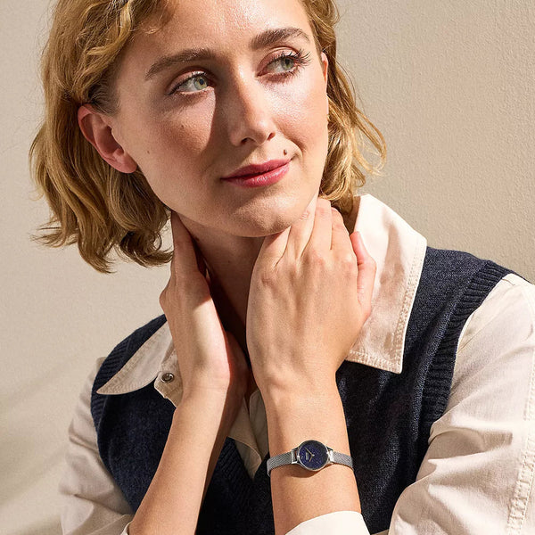 Skagen Anita Micro Two-Hand Silver Stainless Steel Mesh Strap Women's Watch | SKW3172