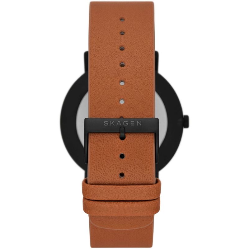 Skagen Kuppel Two-Hand Sub-Second Brown Leather Unisex Watch | SKW6889