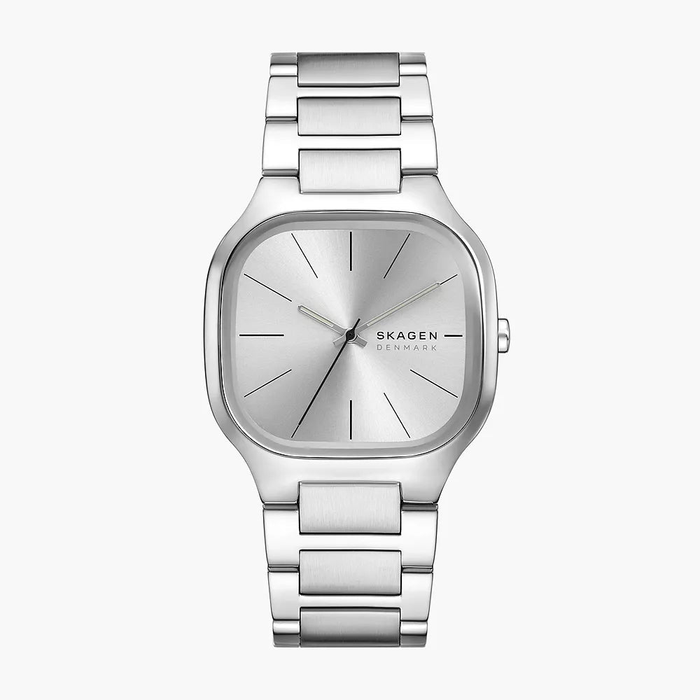 Skagen Mellem Three-Hand Silver Stainless Steel Men's Dress Watch | SKW6934