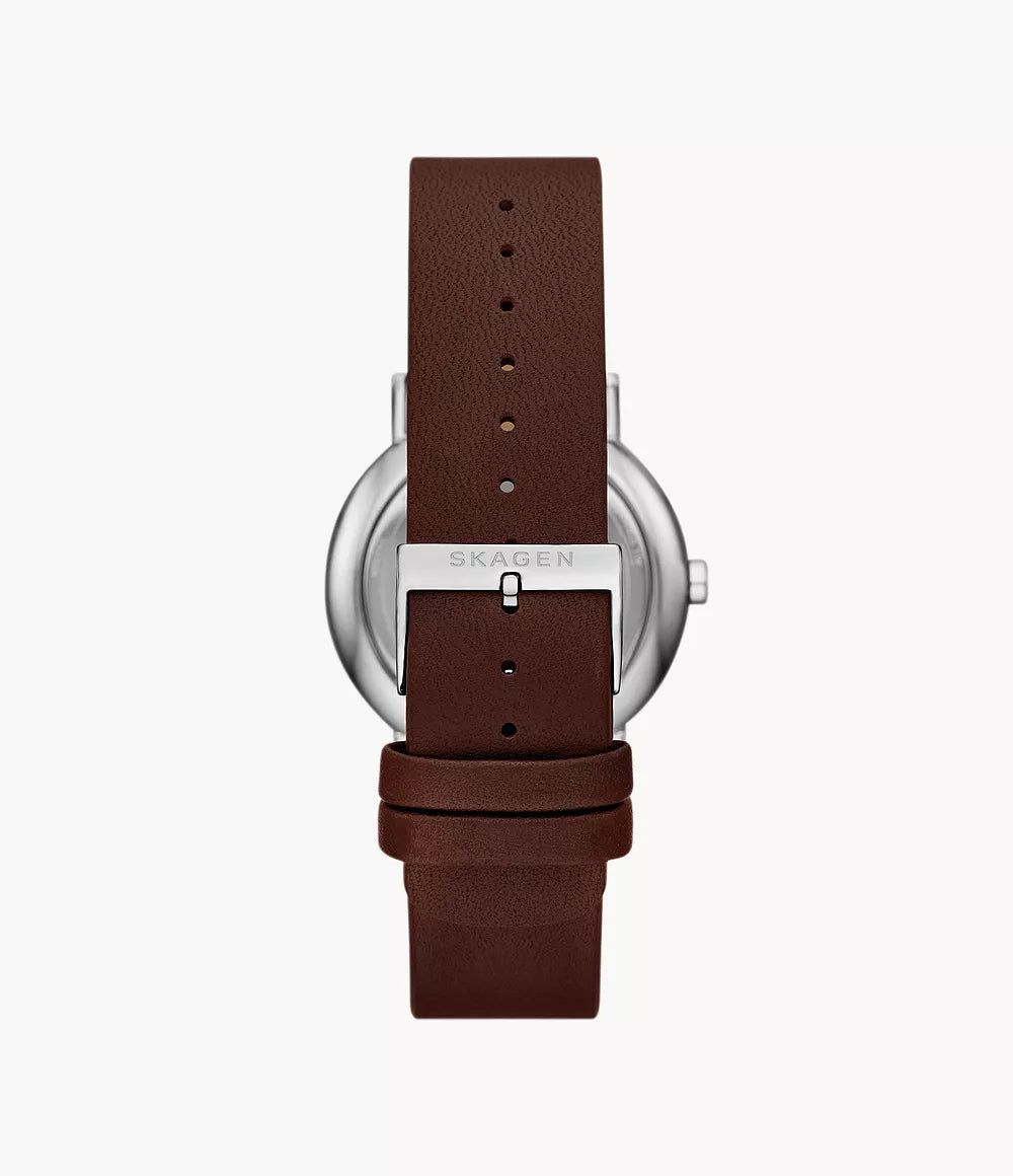 Skagen Asignatur Multifunction Brown Leather Men's Watch | SKW6941