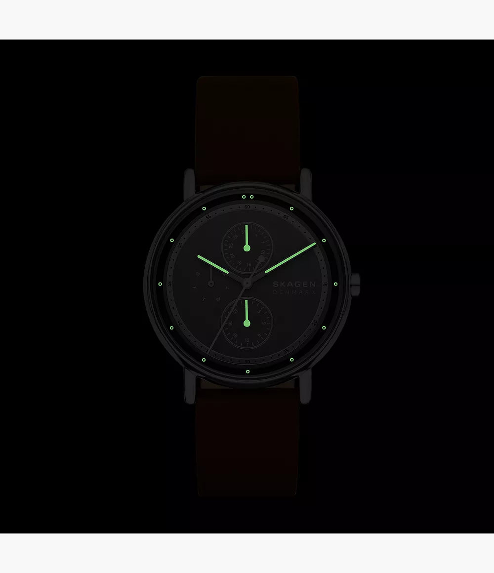Skagen Asignatur Multifunction Brown Leather Men's Watch | SKW6941