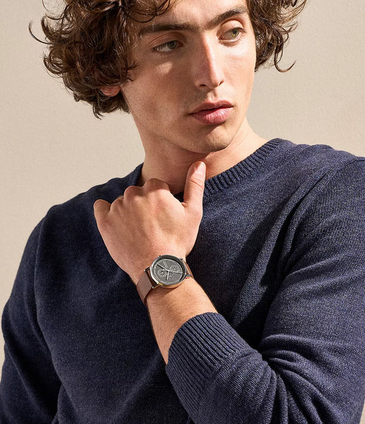 Skagen Asignatur Multifunction Brown Leather Men's Watch | SKW6941