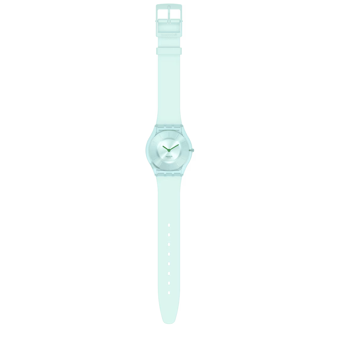 Swatch Sweet Mint Green Dial and Rubber Strap Women's Watch | SS08G100-S14
