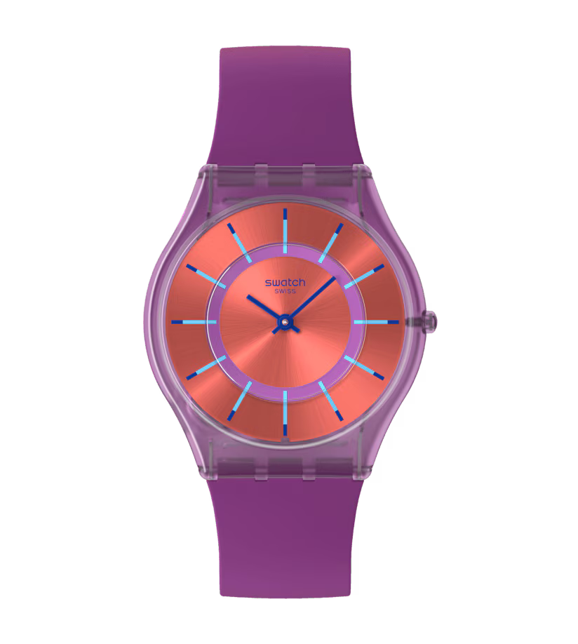 Swatch Sweet Strawberry Dream Skin Pink & Pink Rubber 34mm Women's Watch | SS08V108
