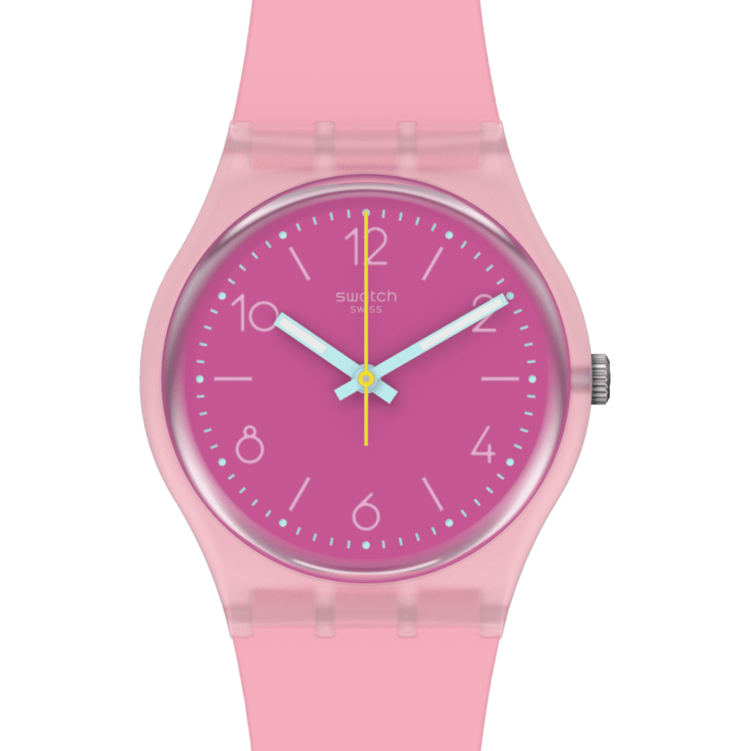 Swatch Cherrypay Pink Silicone Woman's Watch | SVHP101-5300