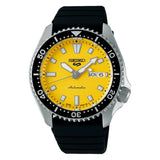 Seiko 5 Sport Automatic Yellow Dial with Black Strap Men's Watch | SRPL87K1